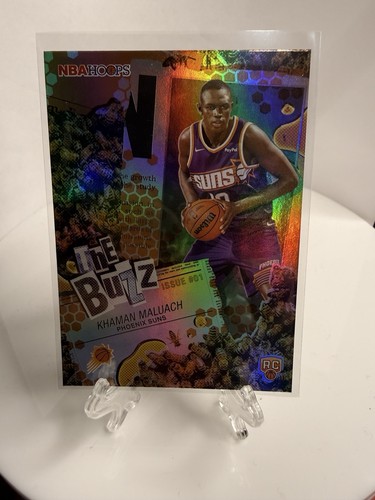 2025-26 Topps NBA Hoops  The Buzz  Orange Foil Khaman Maluach (RC) #TB-10 Suns - Afbeelding 1 van 2
