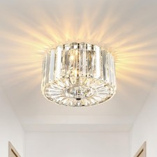 Crystal Ceiling Light, Modern Semi Flush Mount Ceiling Lighting Fixture, 8.89...