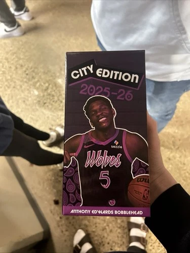 Anthony Edwards City Edition Wolves 2025 Bobblehead NBA Basketball