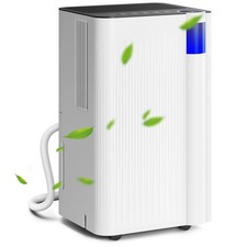 HOMCOM 12L Dehumidifier with Filter, Auto Defrost, Children Lock, for Home