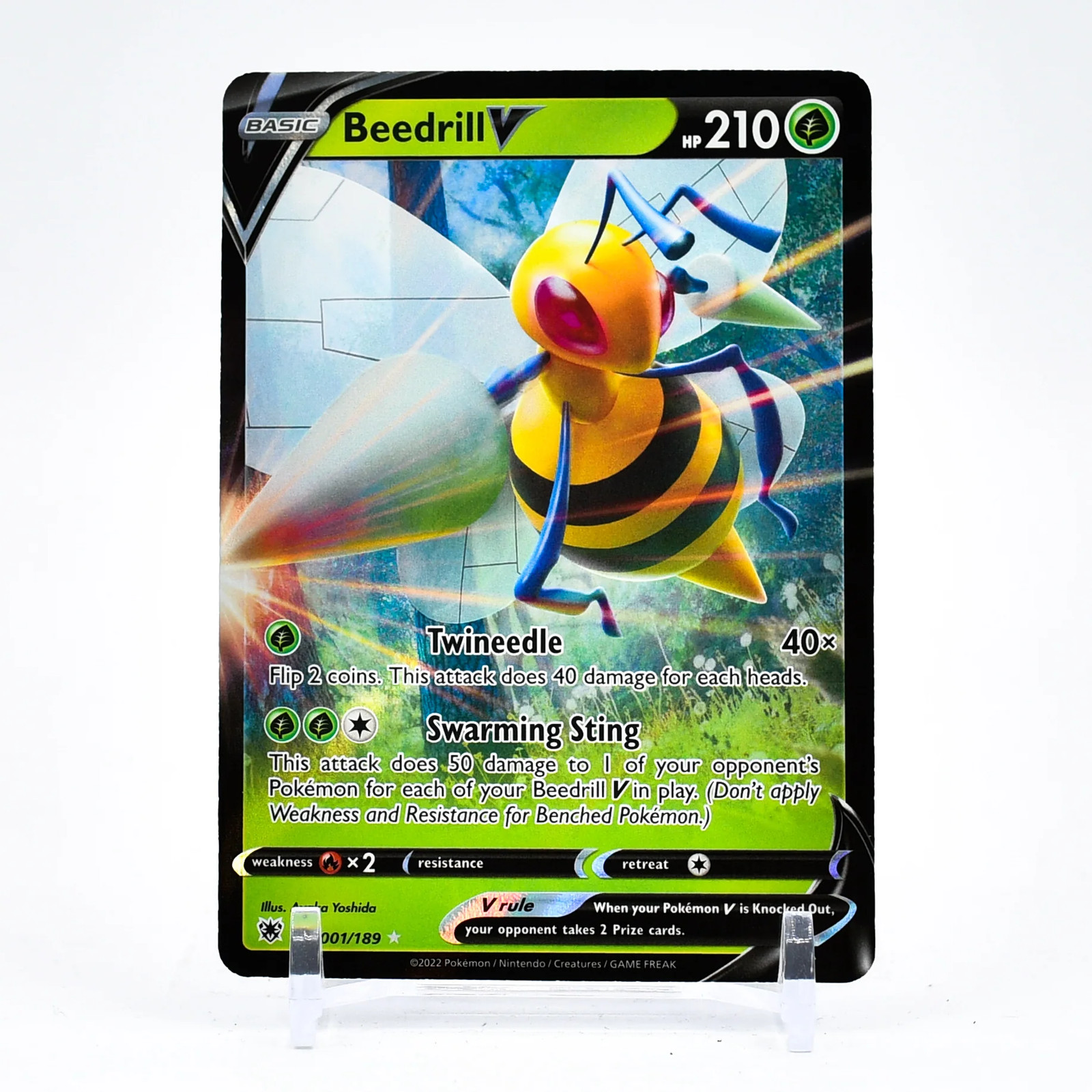 Beedrill V - 001/189 Astral Radiance Ultra Rare Pokemon - NM/MINT