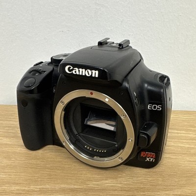 Canon EOS Rebel XTI Black DSLR Camera Body Only Tested Works No Charger 