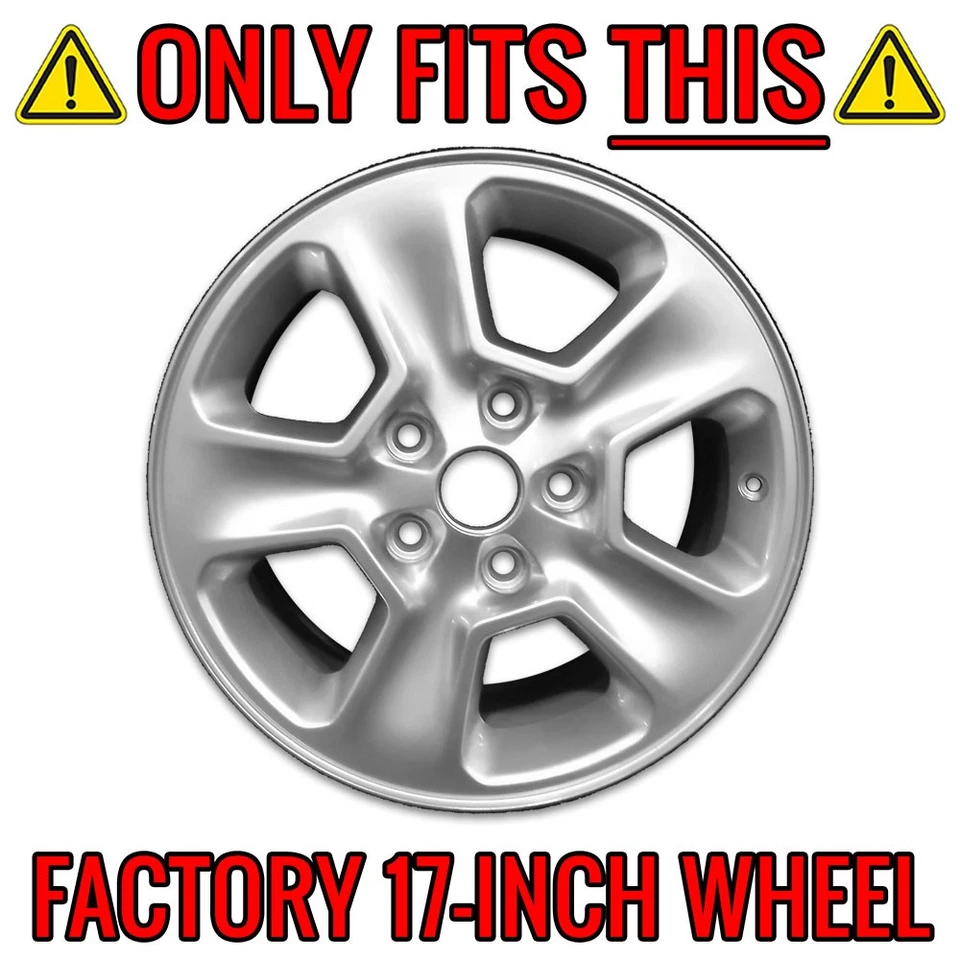 4 черных 17-дюймовых полных колпака ступицы колеса для Jeep Grand Cherokee 2014-2017 годов выпуска - Изображение 4 из 4