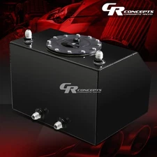 4 GALLON LIGHTWEIGHT BLACK COATED ALUMINUM GAS FUEL CELL TANK+FOAM BOTTOM FEED