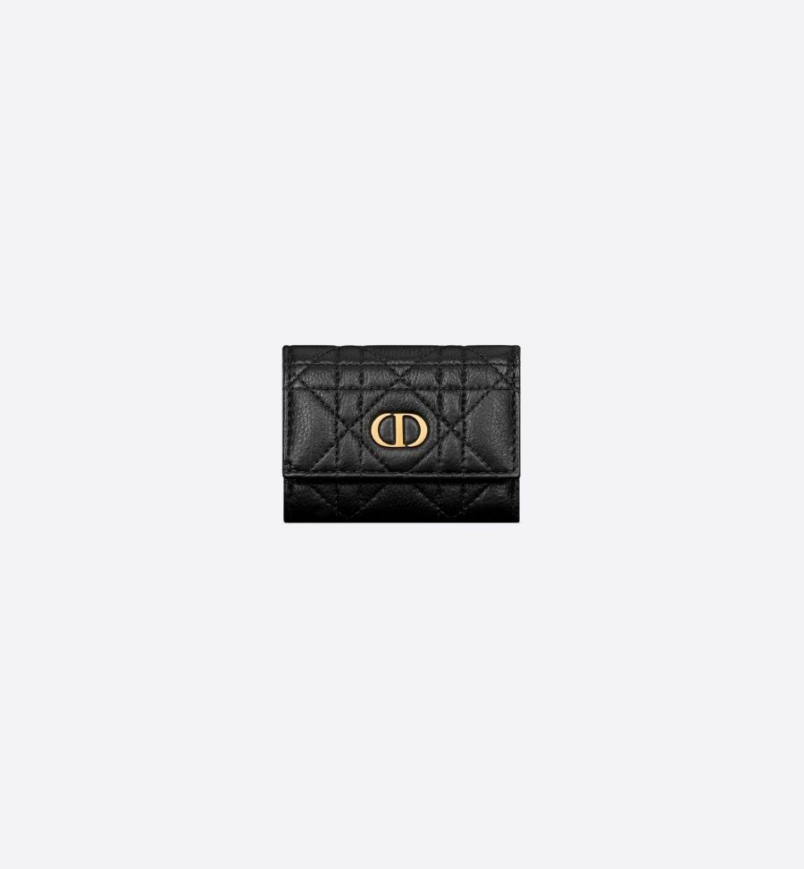 Dior Caro Veronia Black Soft Calf Leather Wallet 135139753