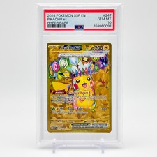 2024 POKEMON SSP EN-SURGING SPARKS HYPER RARE #247 PIKACHU EX PSA 10 on eBay
