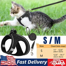 Cat Harness and Leash Escape Proof Walking Vest Adjustable Reflective