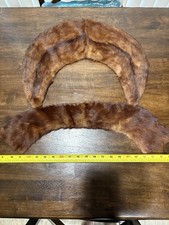 Lot 2 Vintage REAL Fur Collars brown mink