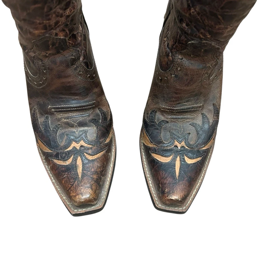 Ariat Mujer Dahlia Western Boot Marrón Cuero Talla 6.5 Vaquera Rodeo Vaquero Foto 3 de 4