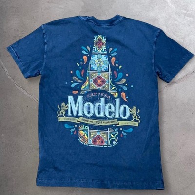 Abercrombie Modelo Beer T Shirt XS  NWT Grey Relaxed Fit Cerveza Graphic Tee New