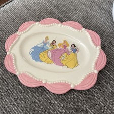 Vintage 2003 Disney Princess Tea Set Item 1537 Fine Ceramic Cookie Platter Only