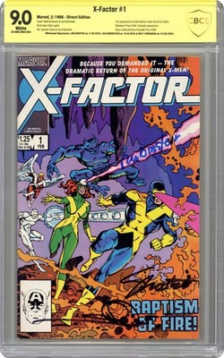 X-Factor 1D CBCS 9.0 Witnessed Sig Shooter/Rubinstein/Simonson 1986