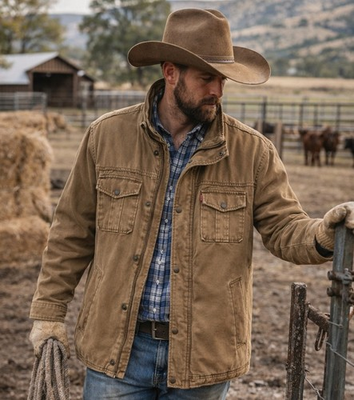 #ad Levi#x27;s Canvas Chore Jacket Mens XL Barn Utility Trucker Coat Field Quilted $43.99