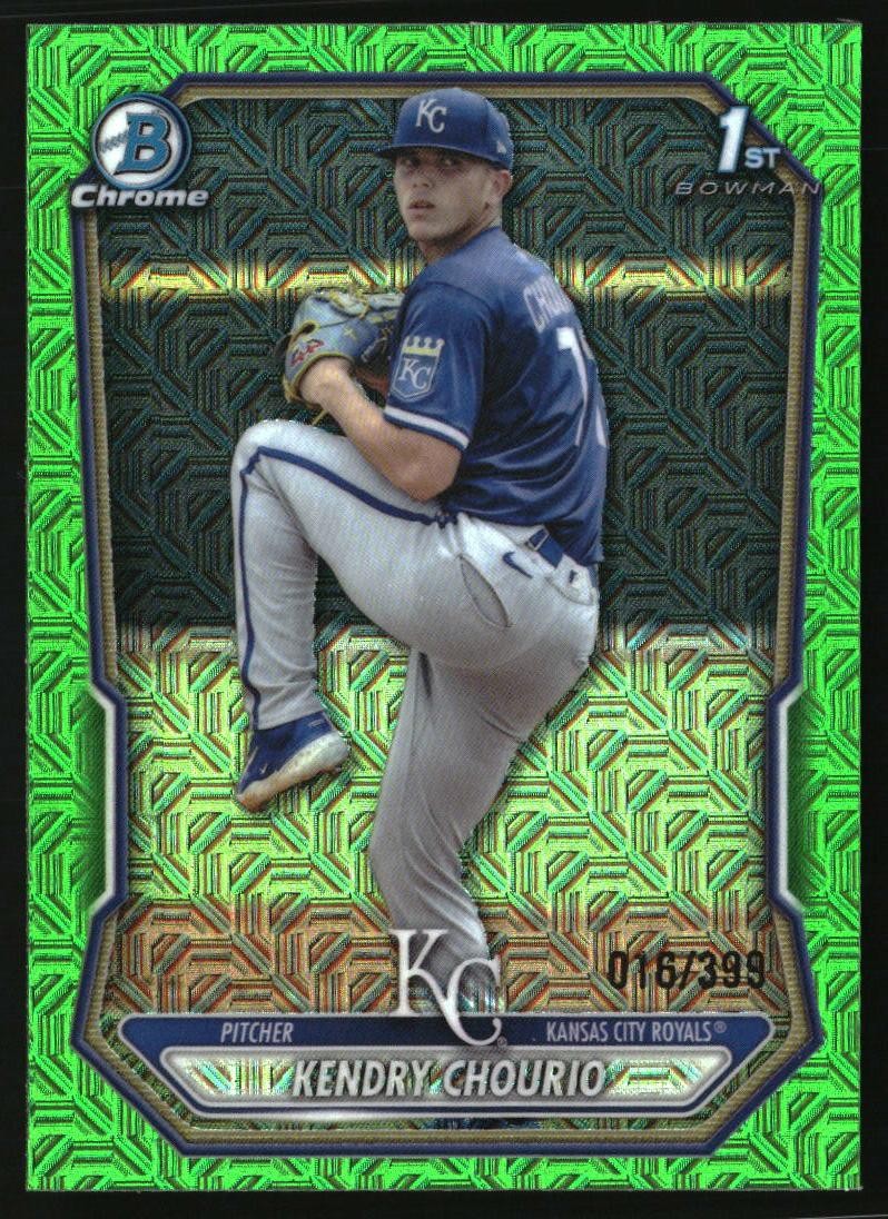 2026 Bowman Kendry Chourio Chrome Prospects Mojo Neon Green Refractor #/399 SN