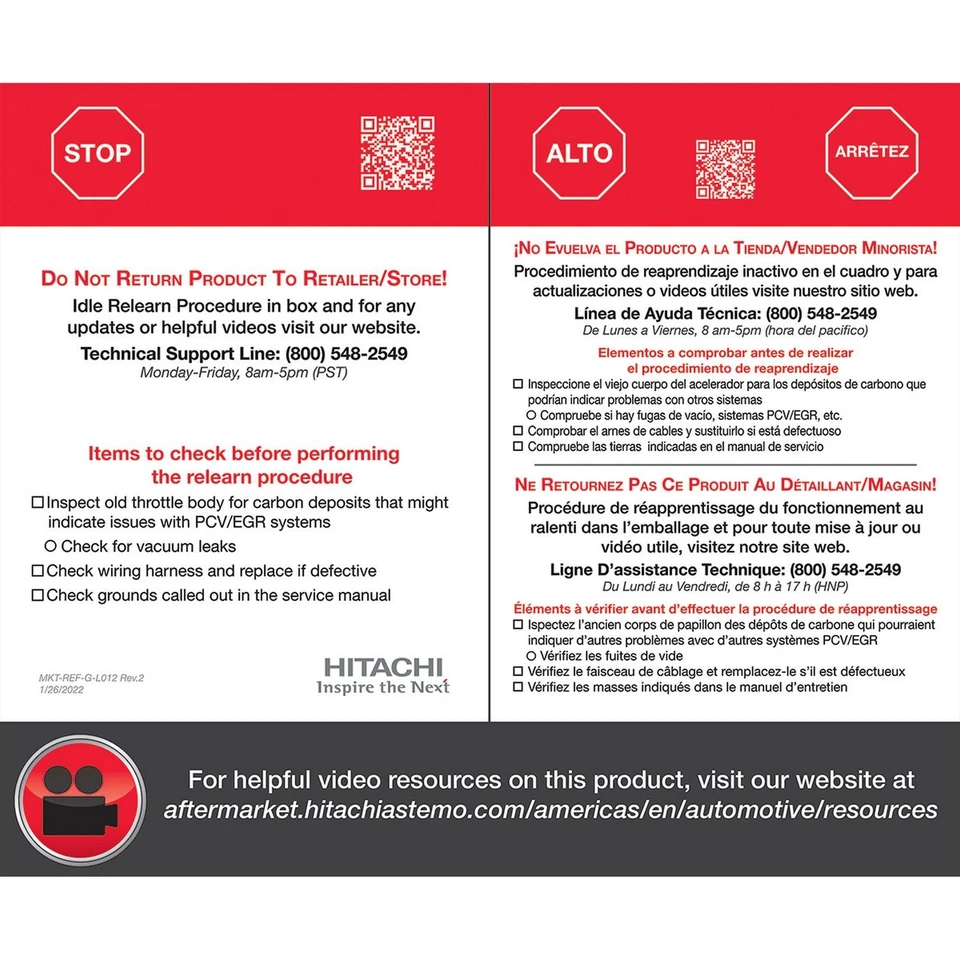 Cuerpo del acelerador de inyección de combustible Hitachi Etb0021 para Nissan Máxima 09-14 Foto 4 de 4