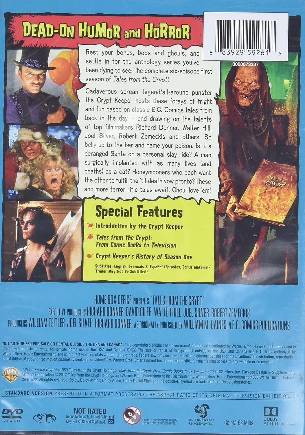 Tales from the Crypt The Complete Series Seasons 1-7 (DVD, 2017, 20-Disc)Box Set