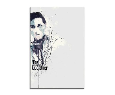 60x90cm The Godfather Al Pacino Aquarell Art Wandbild auf Leinwand fertig