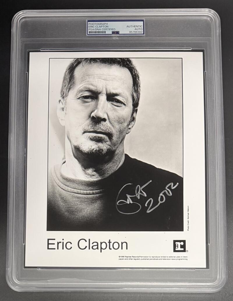 ☕ERIC CLAPTON 直筆サイン　フォトフレ－ム Eric Clapton Signed Autograph Rare Original Promo PSA/DNA 8x10 COA
