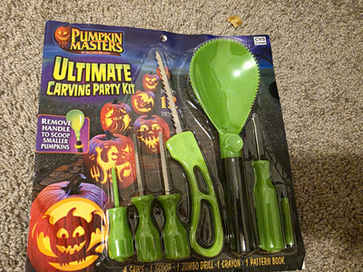 Pumpkin Masters Halloween Pumpkin Carving Kit 3-in-1 LED Light Color Changing