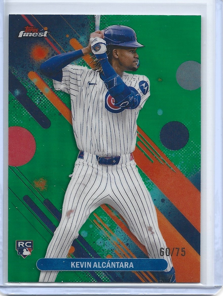 2025 Topps Finest Kevin Alcantara #33 Common Green Refractor /75 RC Cubs Rookie