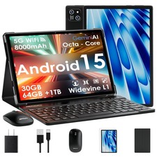 10 Inch 30GB 64GB 2026 Tablet Android Keyboard Expand Display Octa-Core 8000mAh