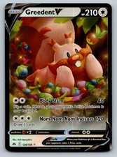 greedent v pokemon card price Fusion Strike #217 your opponents Active Pokmon is now Paralyzed. Greedent v pokemon crown zenith