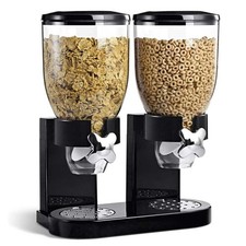 Dispenser cereali Singolo o doppio Dispenser Cibo secco di plastica Dosatore Dis