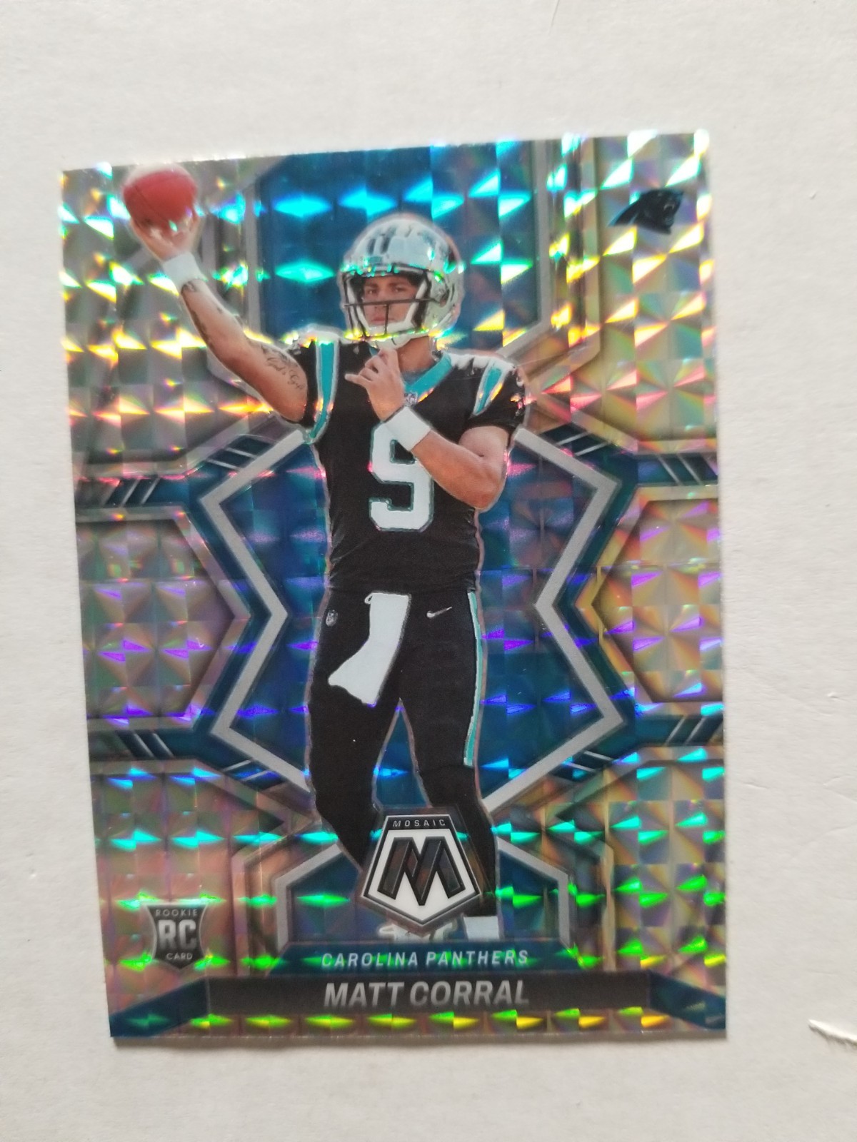2022 Mosaic Silver Mosaic Prizm Matt Corral #304 Rookie Carolina Panthers RC
