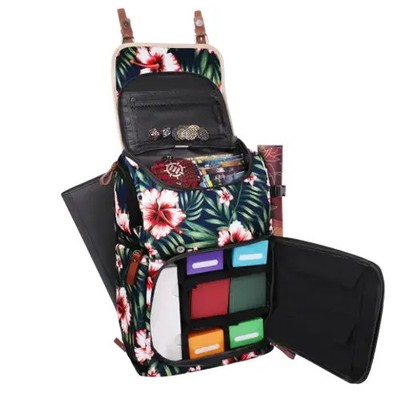 ENHANCE Designer Edition Trading Card Backpack (Canvas Look - Tropical)