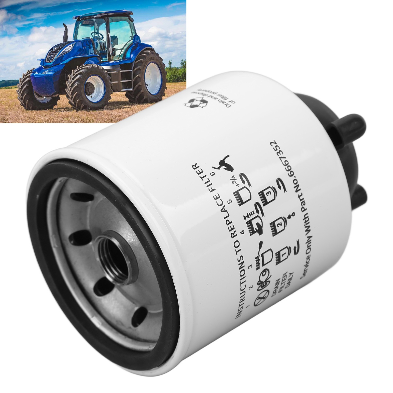 6667352 High Efficiency Water Separating Fuel Filter Easy Installation For