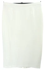 KASPER Women's 97% Polyester Maxi Long Pencil Skirt Pale Ivory Size 16W PLUS