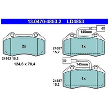 Satz Bremsbeläge Bremsklötze vorne für Abarth 500-595-695 Grande Punto | 2392