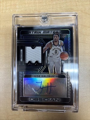 2022 Panini Obsidian Tyrese Haliburton Matrix Material Auto Jersey /99#Z