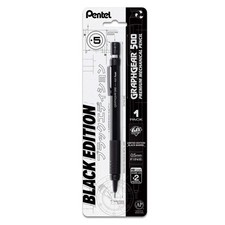 Pentel GraphGear 500, Limited Black Edition, Drafting Pencil 0.5mm , 1-Pk