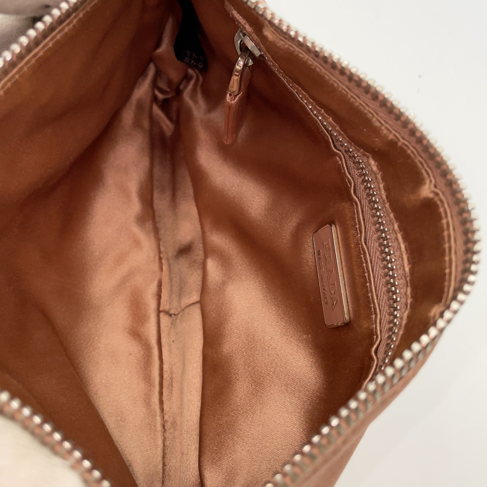 Auth Prada Flora Patch Satin Python Print Pink Mi… - image 20