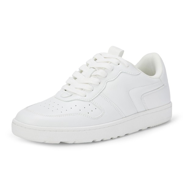 Damen Sneaker Niedrig, Tennisschuh Retro, Weiß, 40 Eu, Amazon Essentials-image