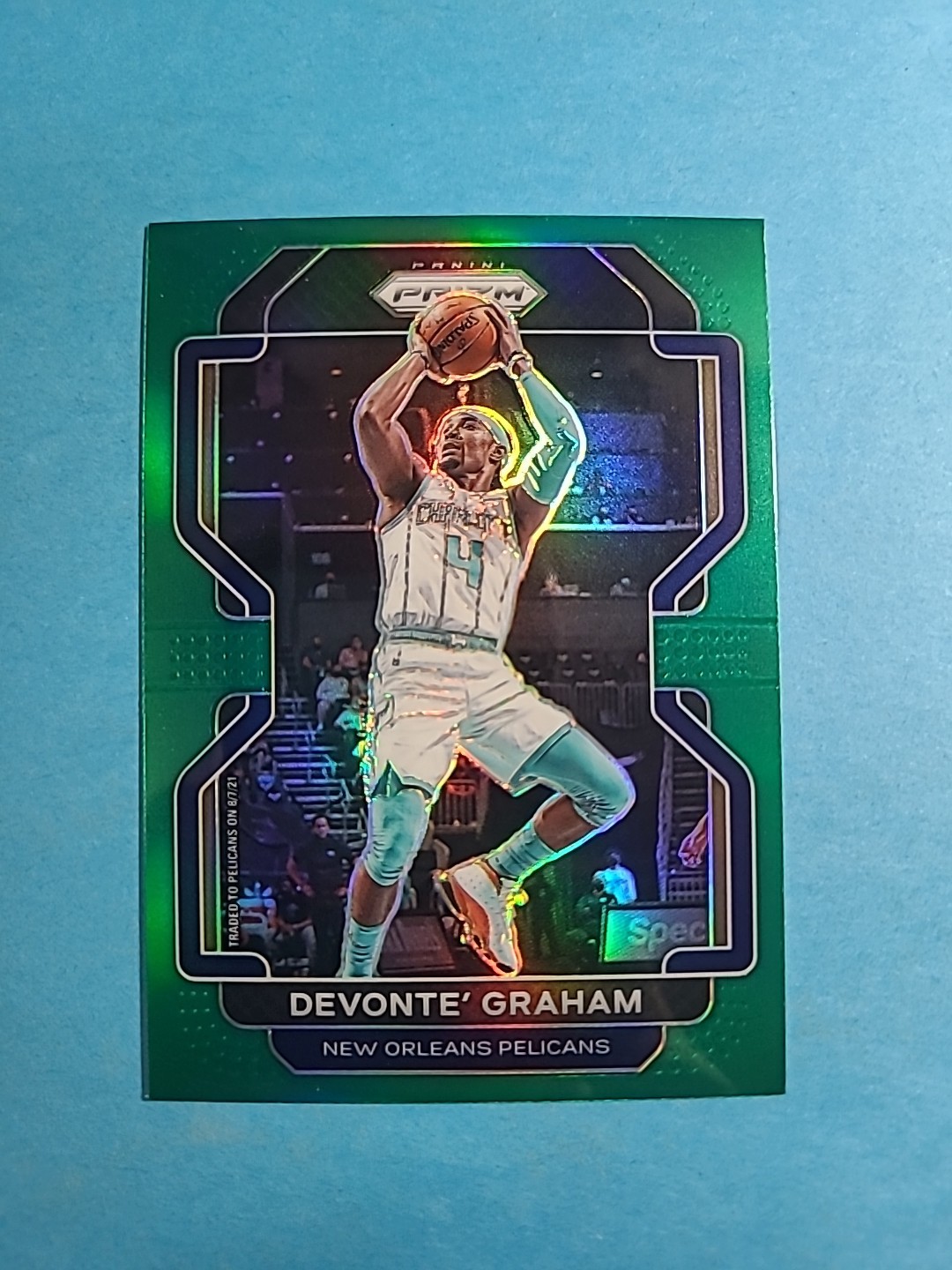 Devonte' Graham 2021-22 Panini Prizm Green Prizm Basketball Card # 184 J3429