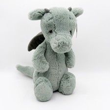 Jellycat Bashful Dragon Sage Green Medium 12" Plush BAS3DGN New W Tag