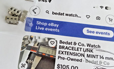 LOT of 5 Genuine Bedat & Co. 14 mm WATCH BRACELET LINK EXTENSIONS-BRAND NEW!