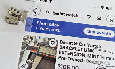 LOT of 5 Genuine Bedat & Co.---16mm WATCH BRACELET LINK EXTENSIONS-BRAND NEW!