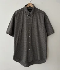 Vintage Croft & Barrow Plaid Short Sleeve Button Up Shirt Skater Y2K Mens Size L