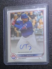 2022  Topps Chrome Rookie Auto #RA-CT Curtis Terry Rangers Baseball Card. rookie card picture