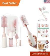 Bottle Brush Kit, Innovative Push-Press Design for Better Cleaning - Baby Bot...