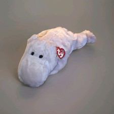 Vintage 2000 Ty Beanie Buddy Happy the Hippopotamus Purple Hippo Plush 