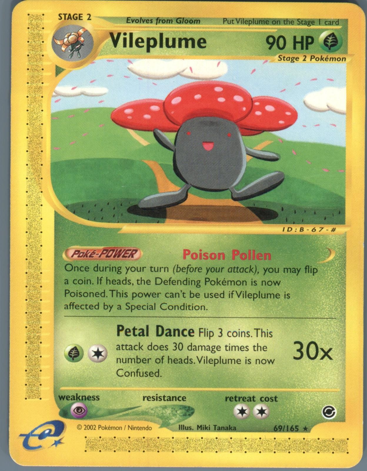 Vileplume 69/165 Rare Expedition Base Set Pokemon Near Mint