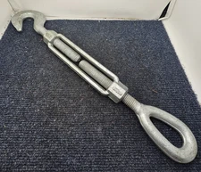 Hook And Eye Turnbuckle 3/4" x 17" Galvanized Drop Forged Steel