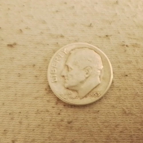 1953 Roosevelt Dime Silver 10C 0.9 Fineness Uncertified US Coin Collectible