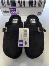 DV by DOLCE VITA Women's Audreana Sherpa Lined Slides  Black  Size 8