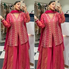 Designer Indian Wedding Dress Pakistani Bollywood Top Plazzo New Party Wear