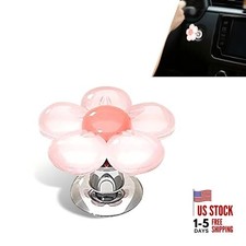 Car Engine Start Button Cover, Resin Flower Vehicle Engine Push Start 1 PC Pink